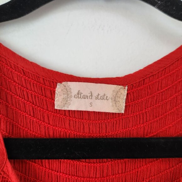 BUNDLE (2) Altar'd State Tank Tops White Red Boho Embroidered Lace Women's S - Picture 5 of 16